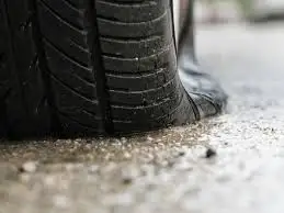 Tire change to spare roadside service